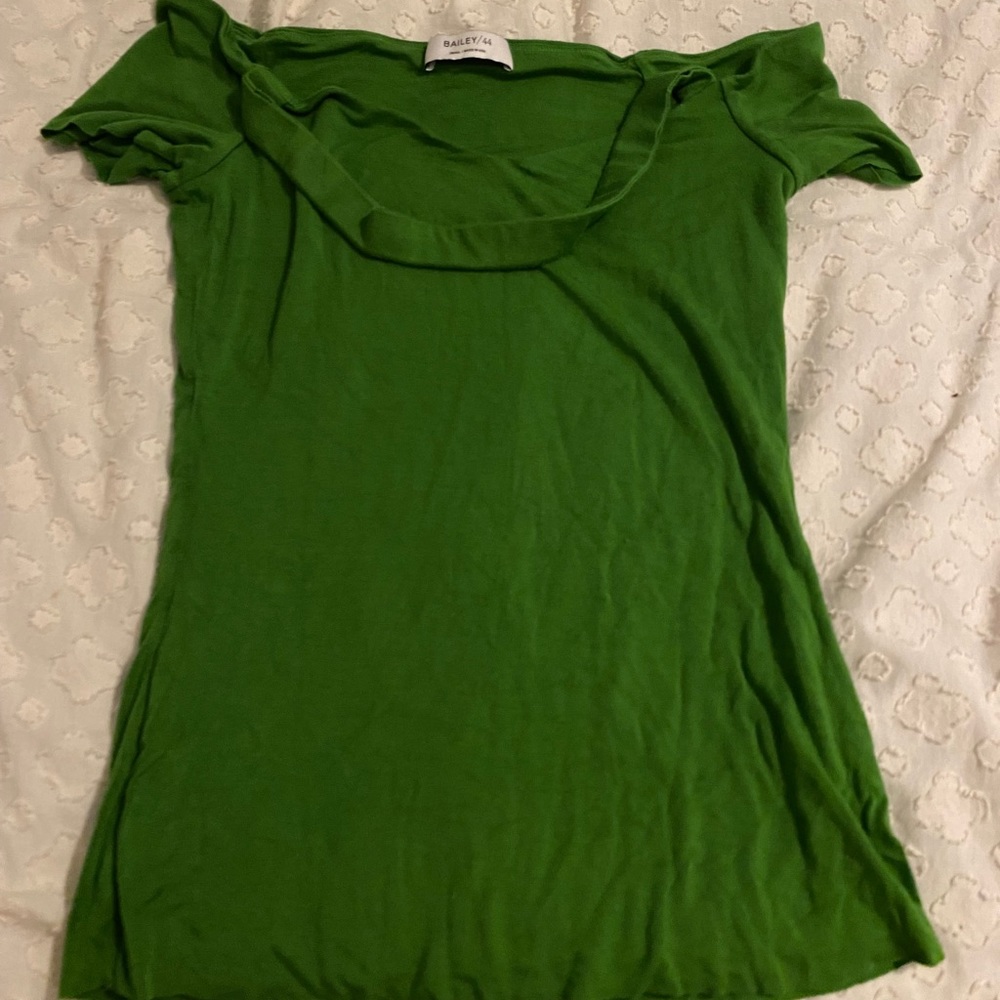 green off the shoulder top